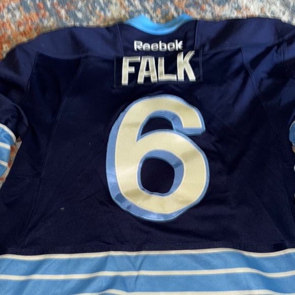 Reebok Navy and Light Blue Pittsburgh Elite Jersey Falk - Picture 9 of 9